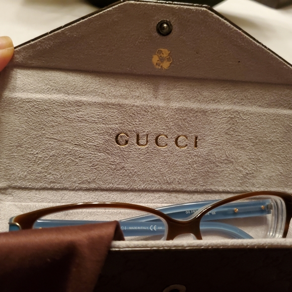 GUCCI GG Havana blue/ brown eyeglasses - Picture 8 of 8